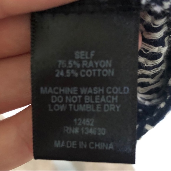 Anthropologie Sunday in Brooklyn Navy Polka Dot Trumpet Sleeve Top, Small - Picture 8 of 8